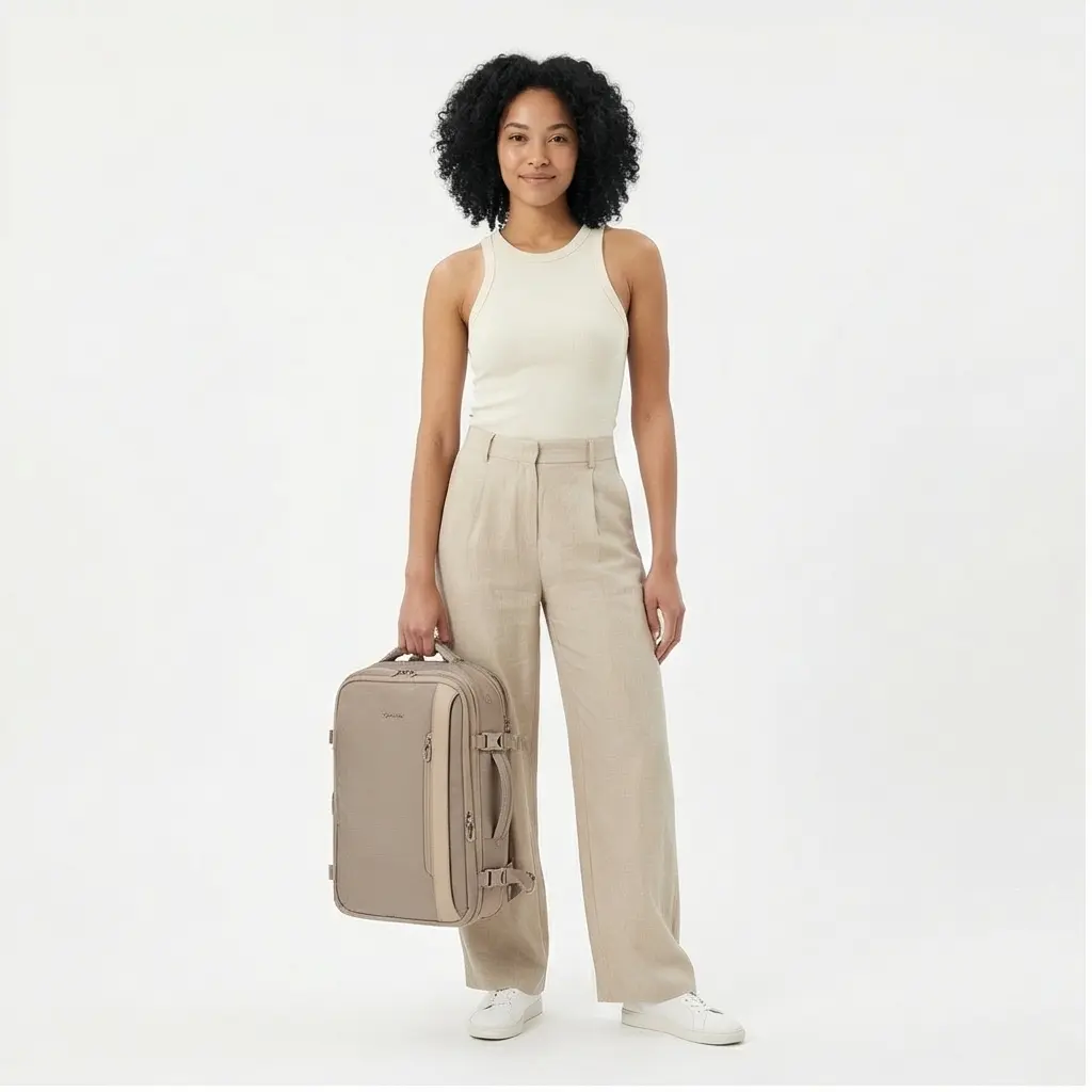 WINGS Plecak wielofunkcyjny SKYLARK poszerzany BEIGE - Image 3