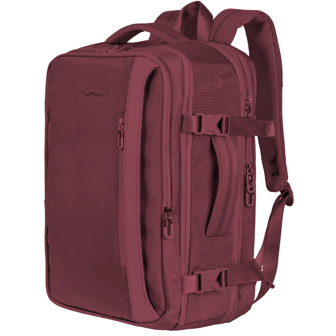 WINGS Plecak wielofunkcyjny SKYLARK poszerzany BURGUNDY - Image 3