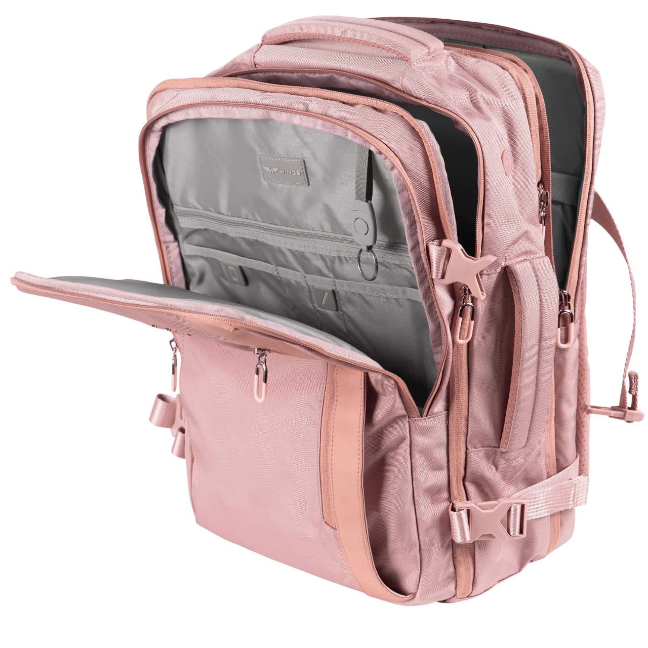 WINGS Plecak wielofunkcyjny SKYLARK poszerzany PINK - Image 3