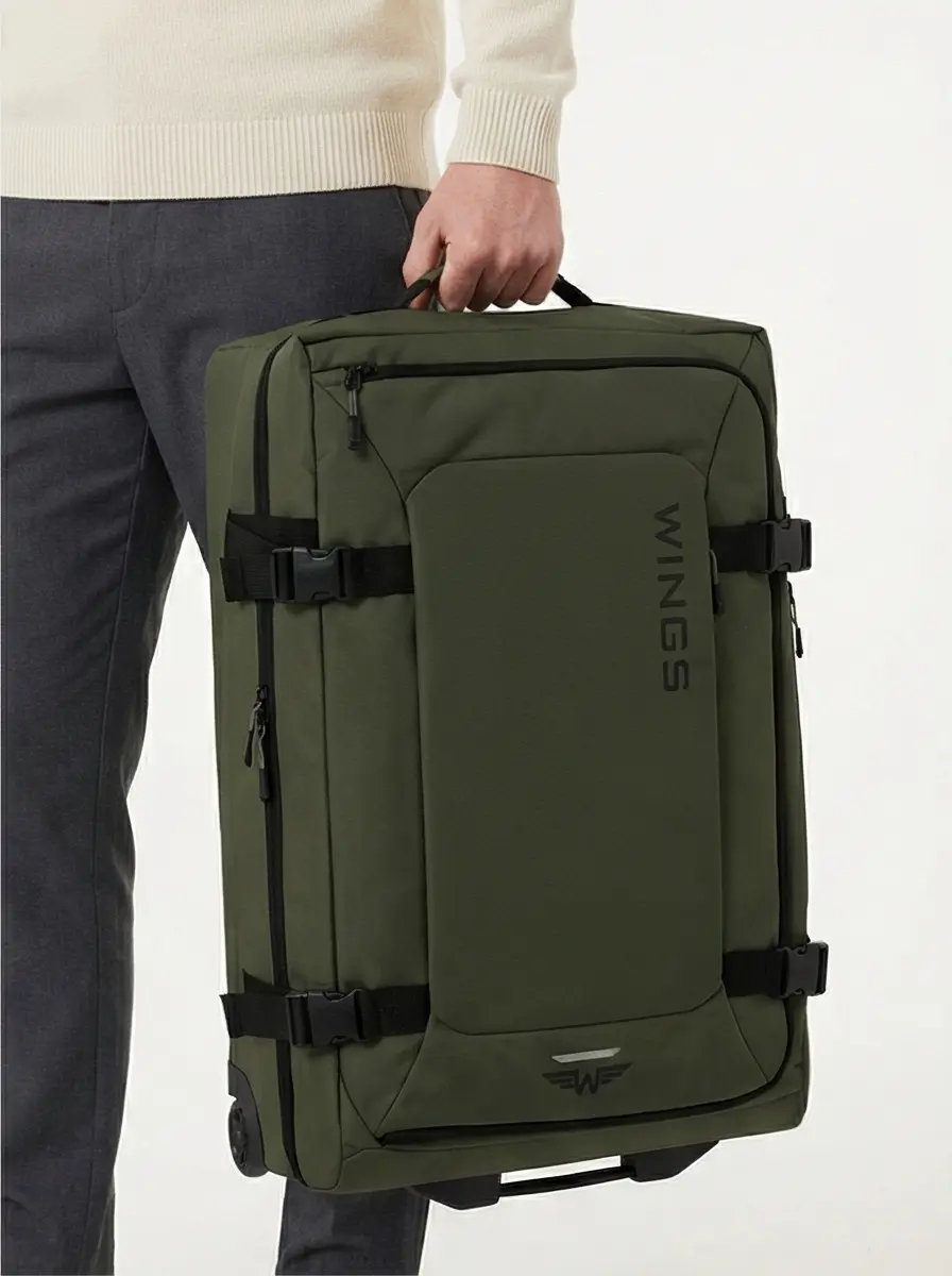 WINGS Walizka miękka duża 28" ROOK dark green - Image 5