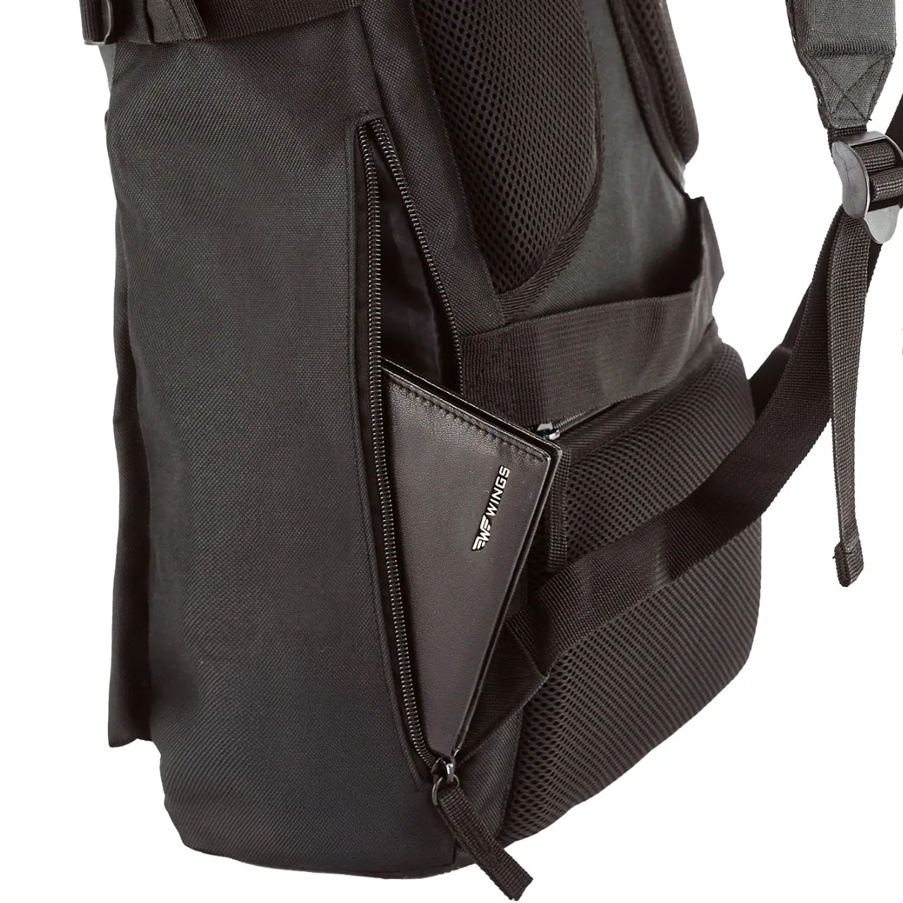 WINGS Zwijany plecak miejski 16L TROGON  BLACK - Image 10