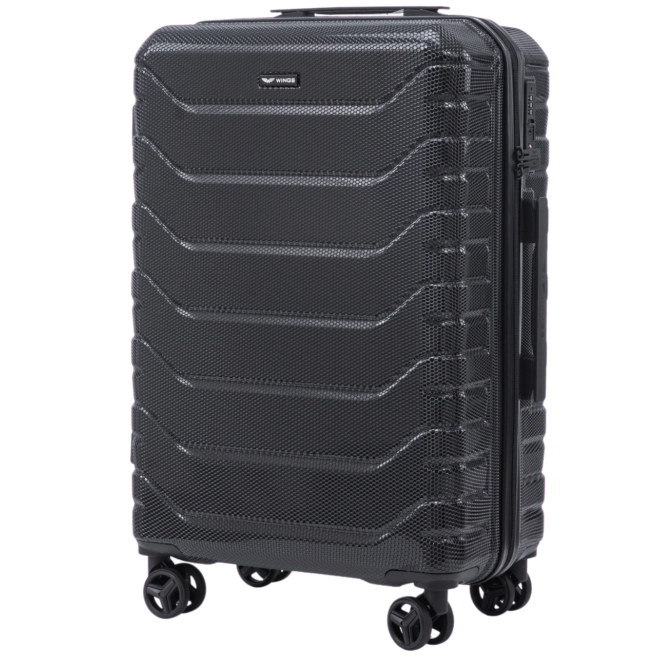 Zestaw 3 walizek Wings CRAKE POLICARBON 100% BLACK - Image 4