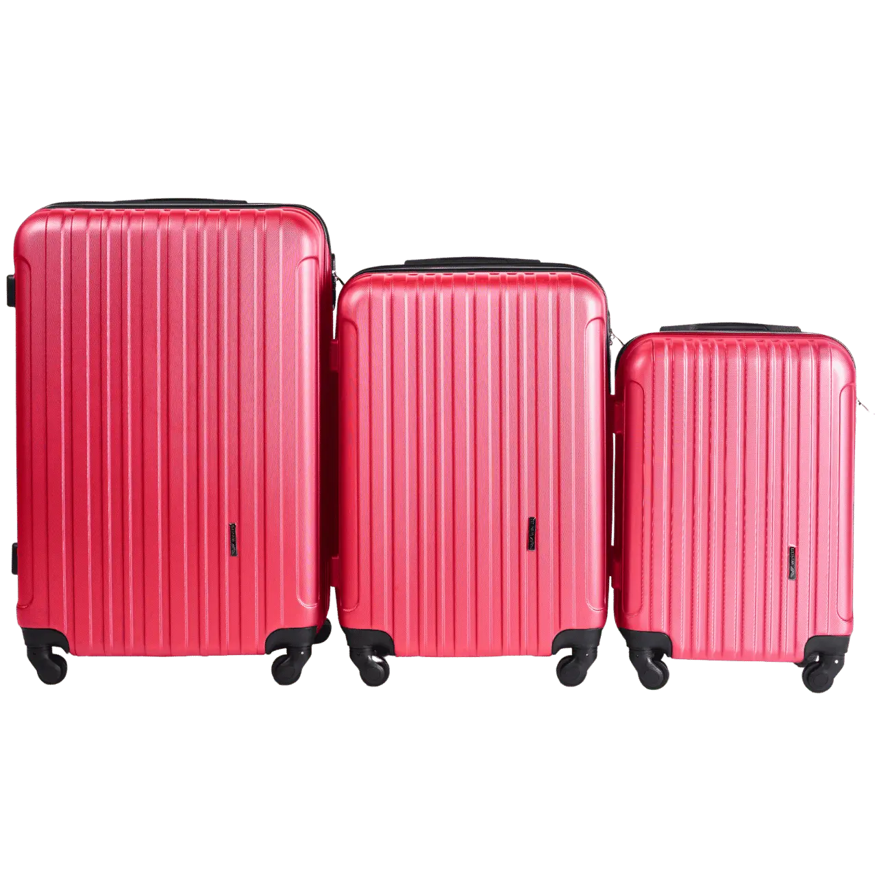 ZESTAW 3 WALIZEK WINGS FLAMINGO ROSE RED