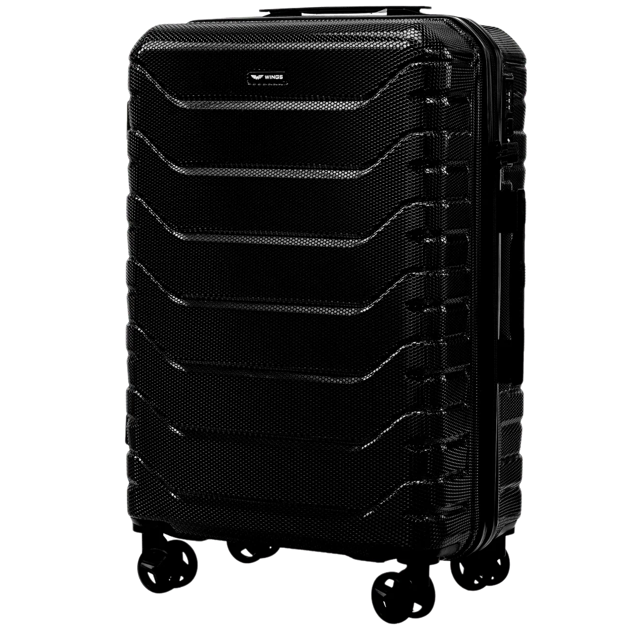 Zestaw 4 walizek Wings CRAKE POLICARBON 100% BLACK - Image 4