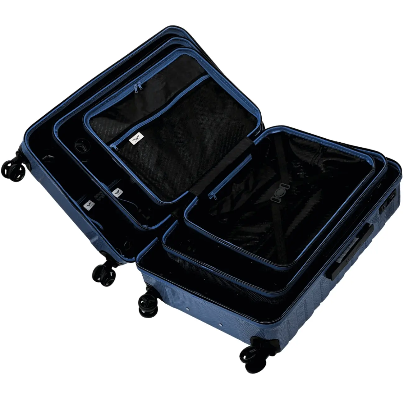 Zestaw 4 walizek Wings CRAKE S/M/L + Kuferek MIDDLE BLUE - Image 12