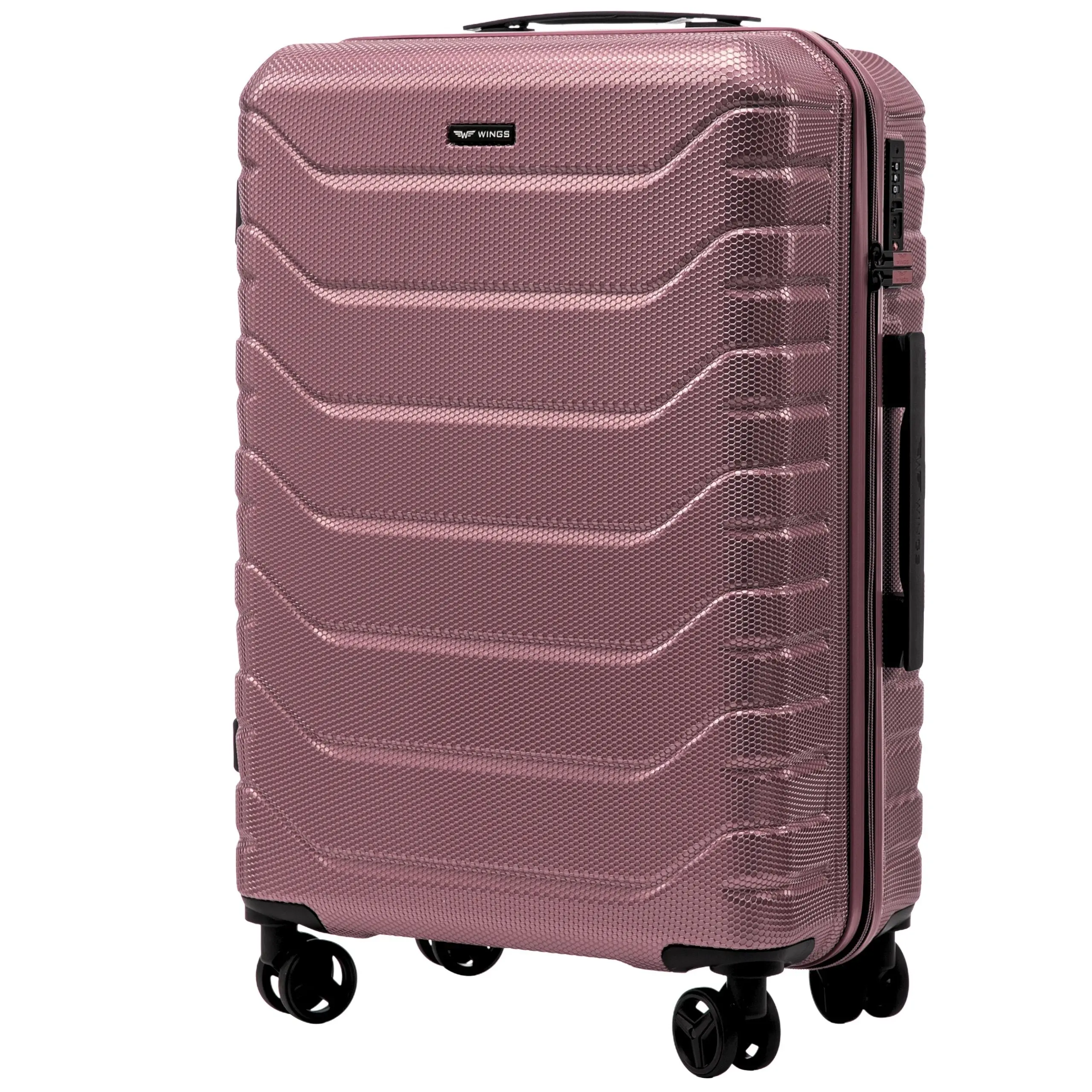 Zestaw 4 walizek Wings CRAKE S/M/L + Kuferek ROSE GOLD - Image 3