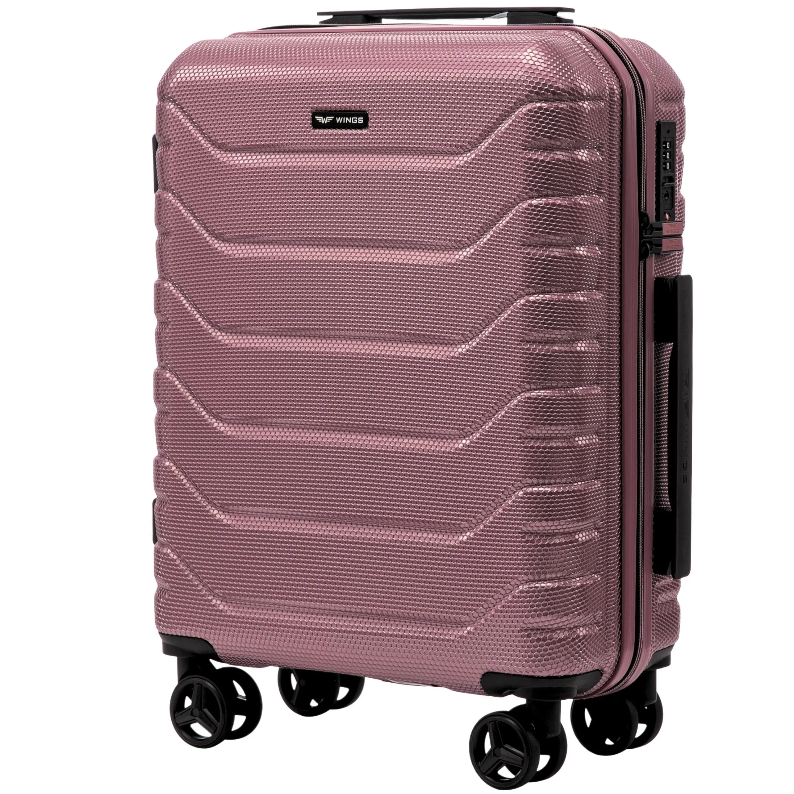 Zestaw 4 walizek Wings CRAKE S/M/L + Kuferek ROSE GOLD - Image 4