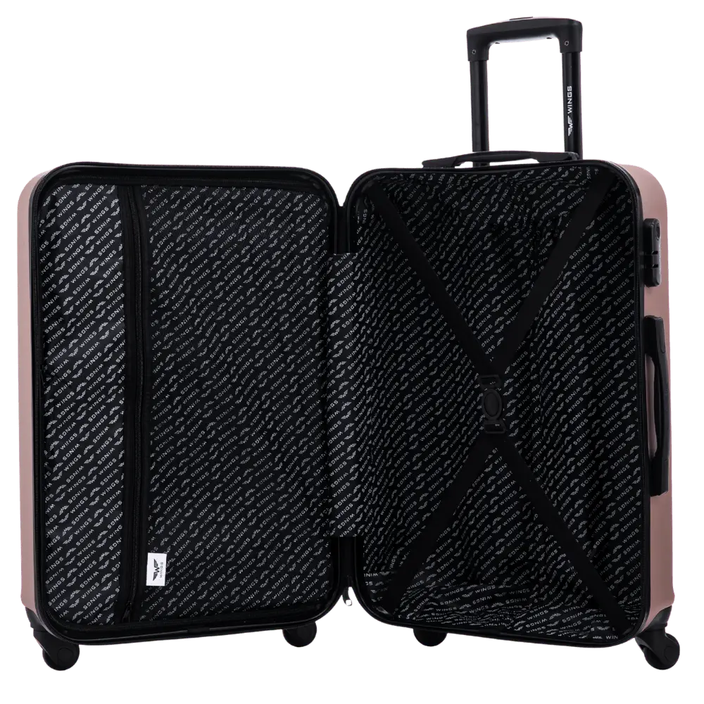 Zestaw 4 walizek WINGS HARRIER S M L + kuferek ROSE GOLD - Image 7